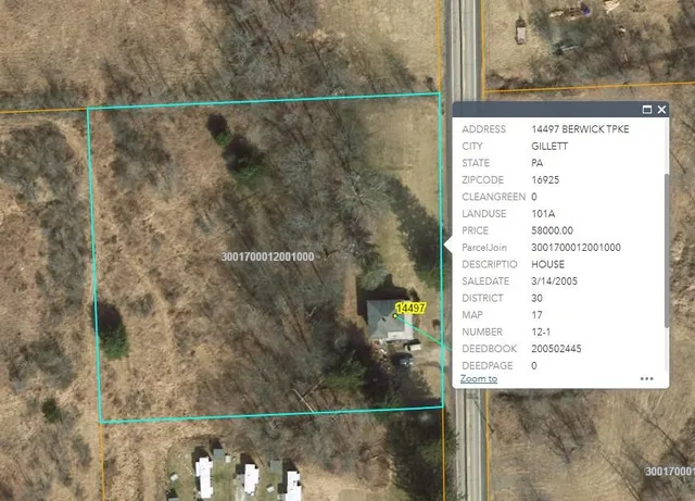 $72,500 | 14497 Berwick Turnpike, Gillett, PA 16925