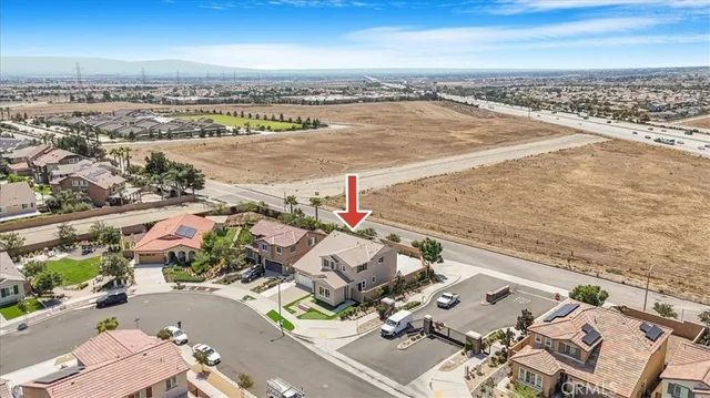 an aerial view of a city