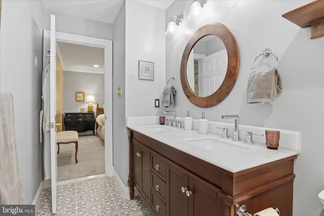 a room with a workspace