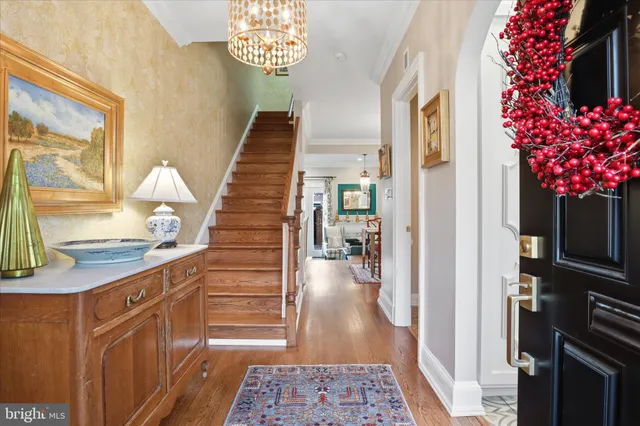 a view of a brick house with large windows