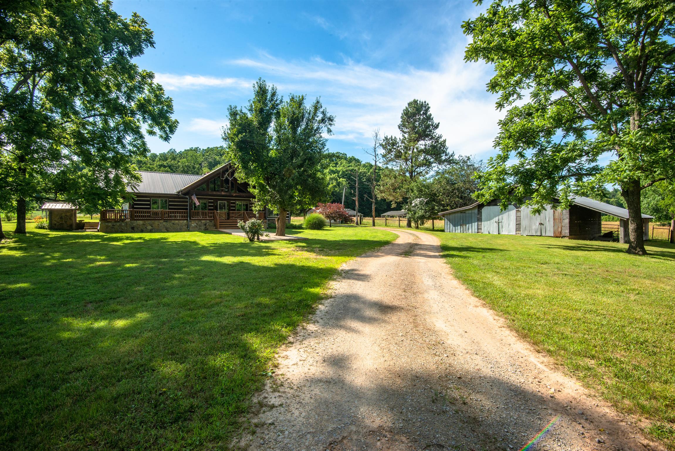 Main house and barn  