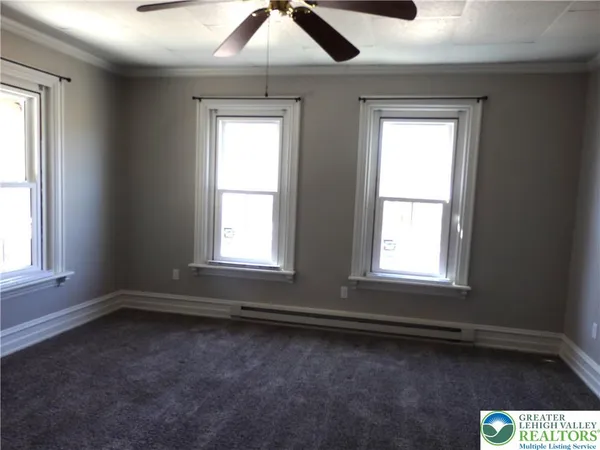 an empty room with a window