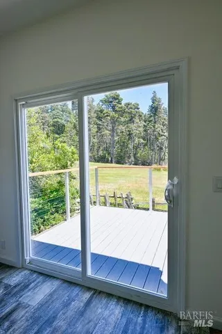 a bathroom with a mirror