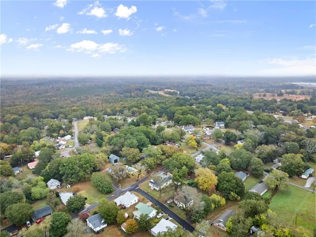 an aerial view of a city