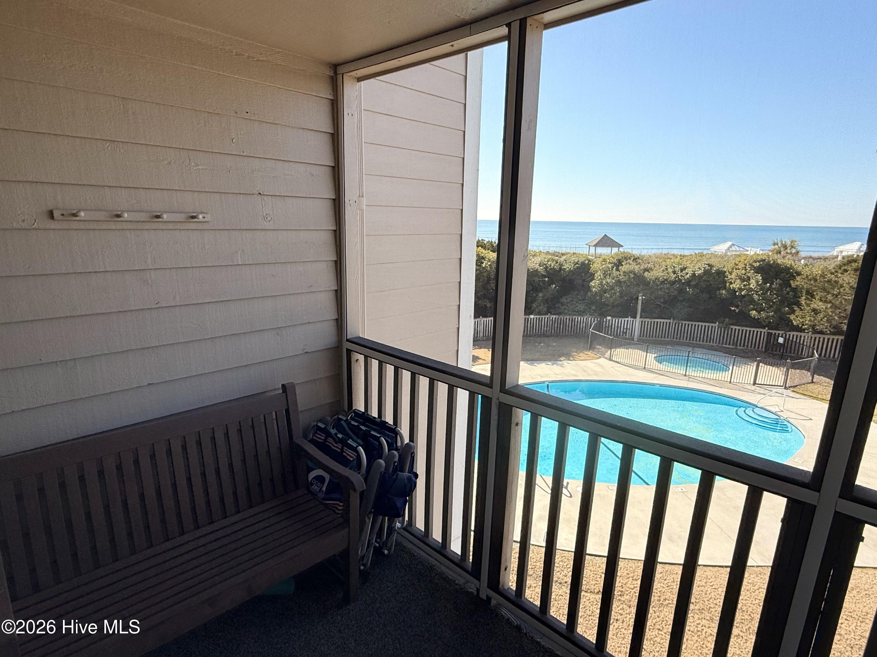 2511 West Fort Macon Road, Unit 211B Atlantic Beach, NC 28512 - Photo 3 of 38 Screen Porch view