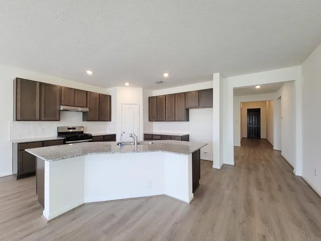 an empty room with an entryway