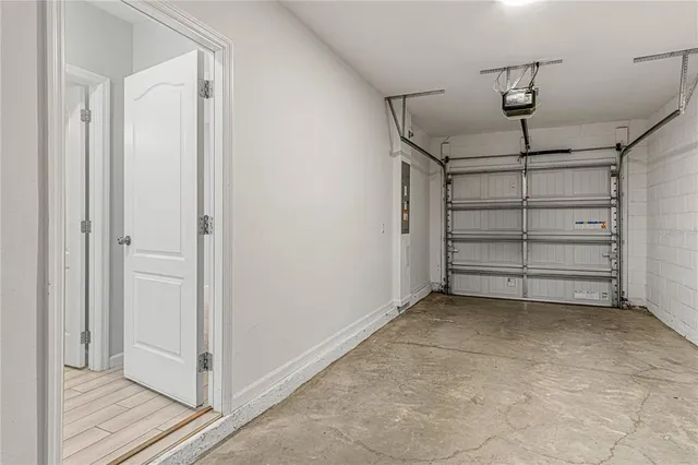 a view of a room with storage and racks