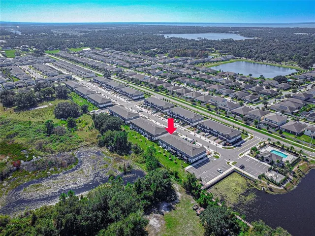 an aerial view of multiple house