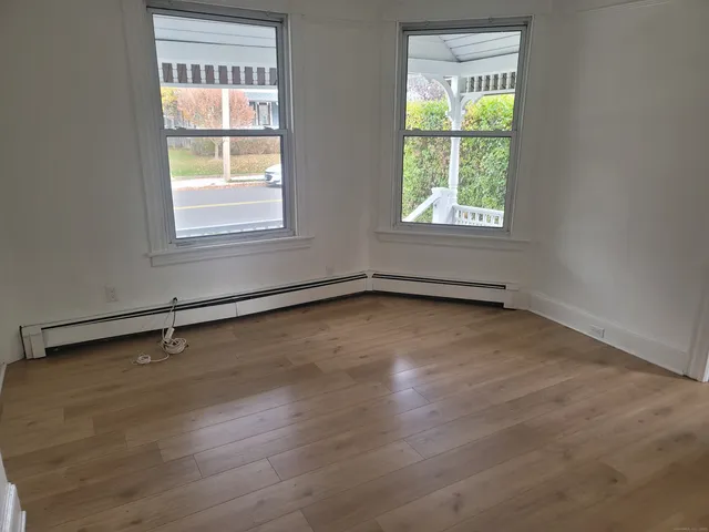 an empty room with a window
