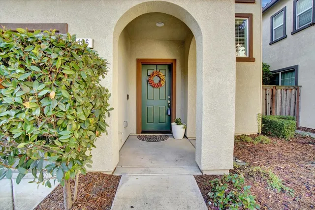 a view of a entryway door of the house