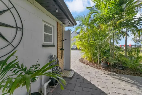 a plant that is in front of a house