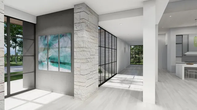 a view interior of the house and wooden floor