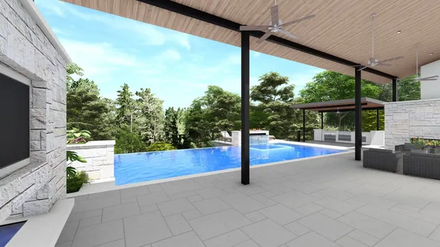 a view of a porch with furniture