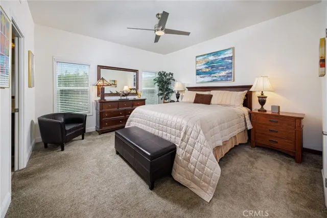 a bed room with a bed and a couch