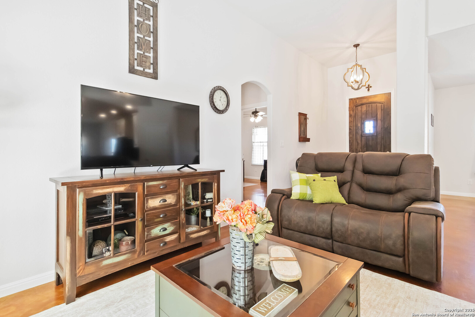 342 Wood View Circle Bandera, TX 78003 - Photo 8 of 45 a living room with furniture and a flat screen tv
