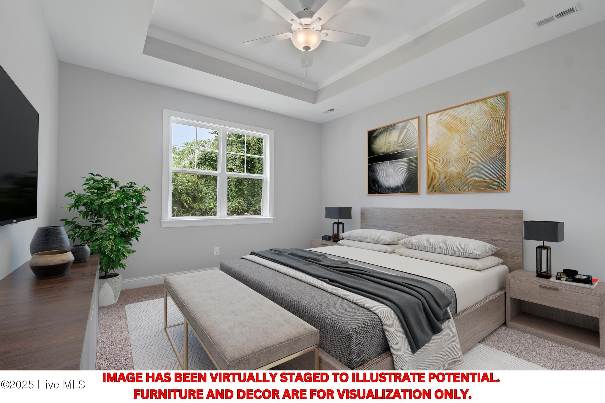 1848 Salisbury Road Southport, NC 28461 - Photo 5 of 59 Virtually staged Master Bedroom