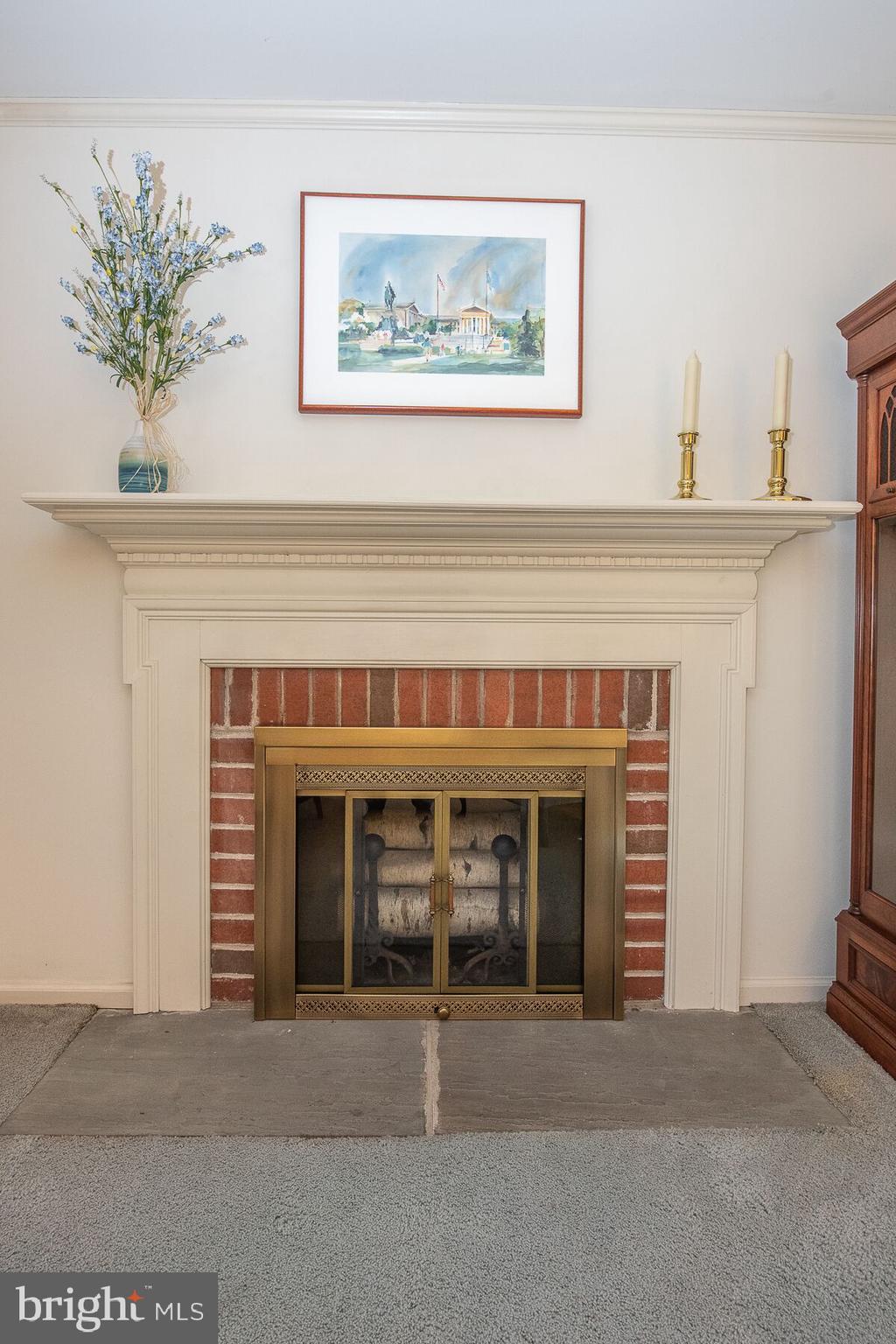 319 Dundee Place Devon, PA 19333 - Photo 6 of 39 Brick Wood Burning Fireplace