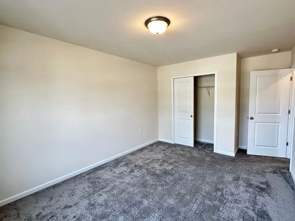 an empty room with an entryway