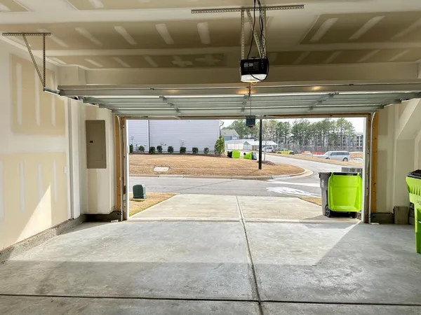 a view of a indoor garage