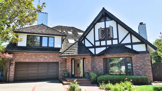 front view of a house with a small yard