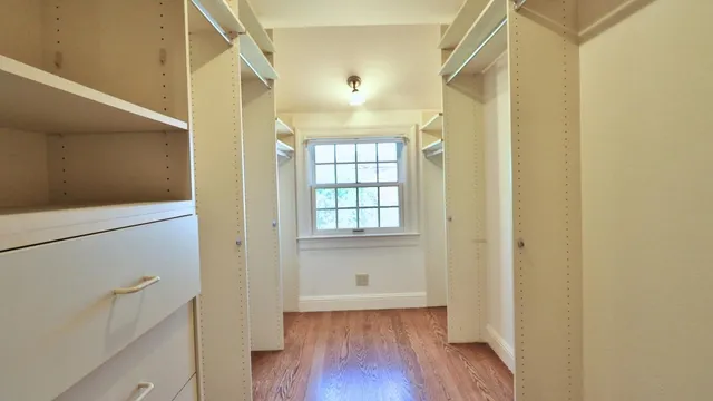 a view of entryway with wooden floor
