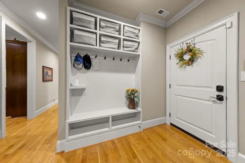 a view of walk in closet with window