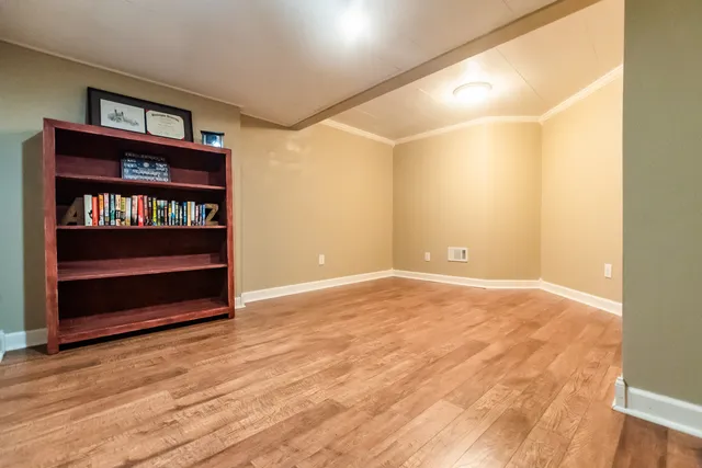 a view of a livingroom with a stove