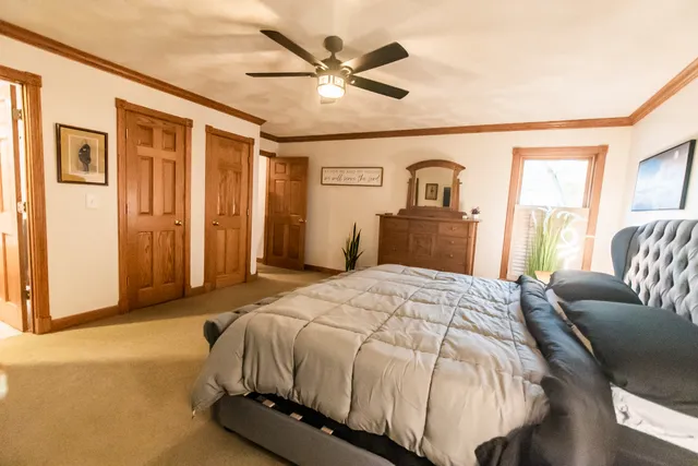 a view of a livingroom from a bedroom