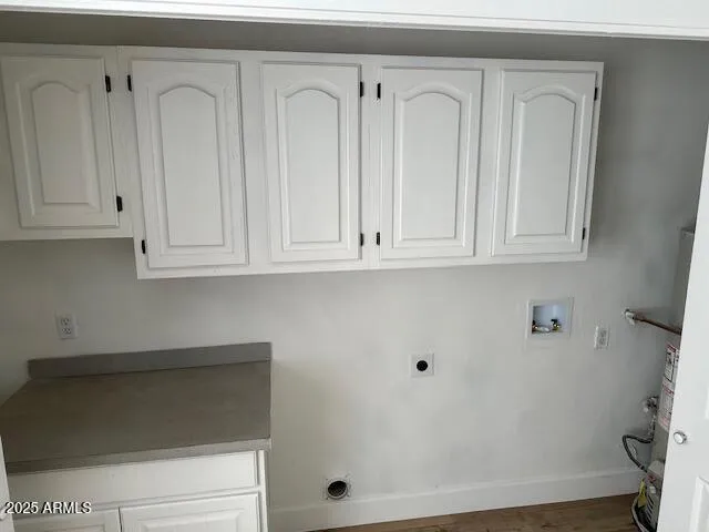a view of white cabinets