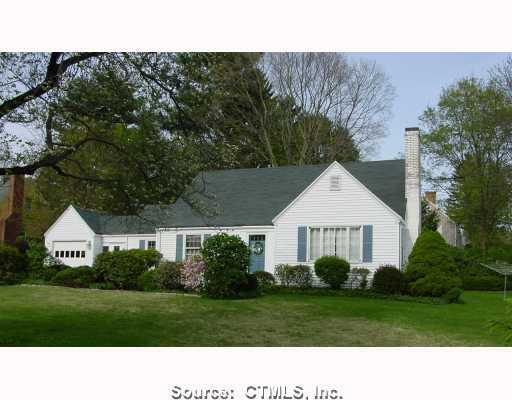 2 Peach Tree Road Glastonbury, CT 06033 - Photo 1 of 1 Exterior Front. Low maintenance exterior with flowering shrubs and dogwoods