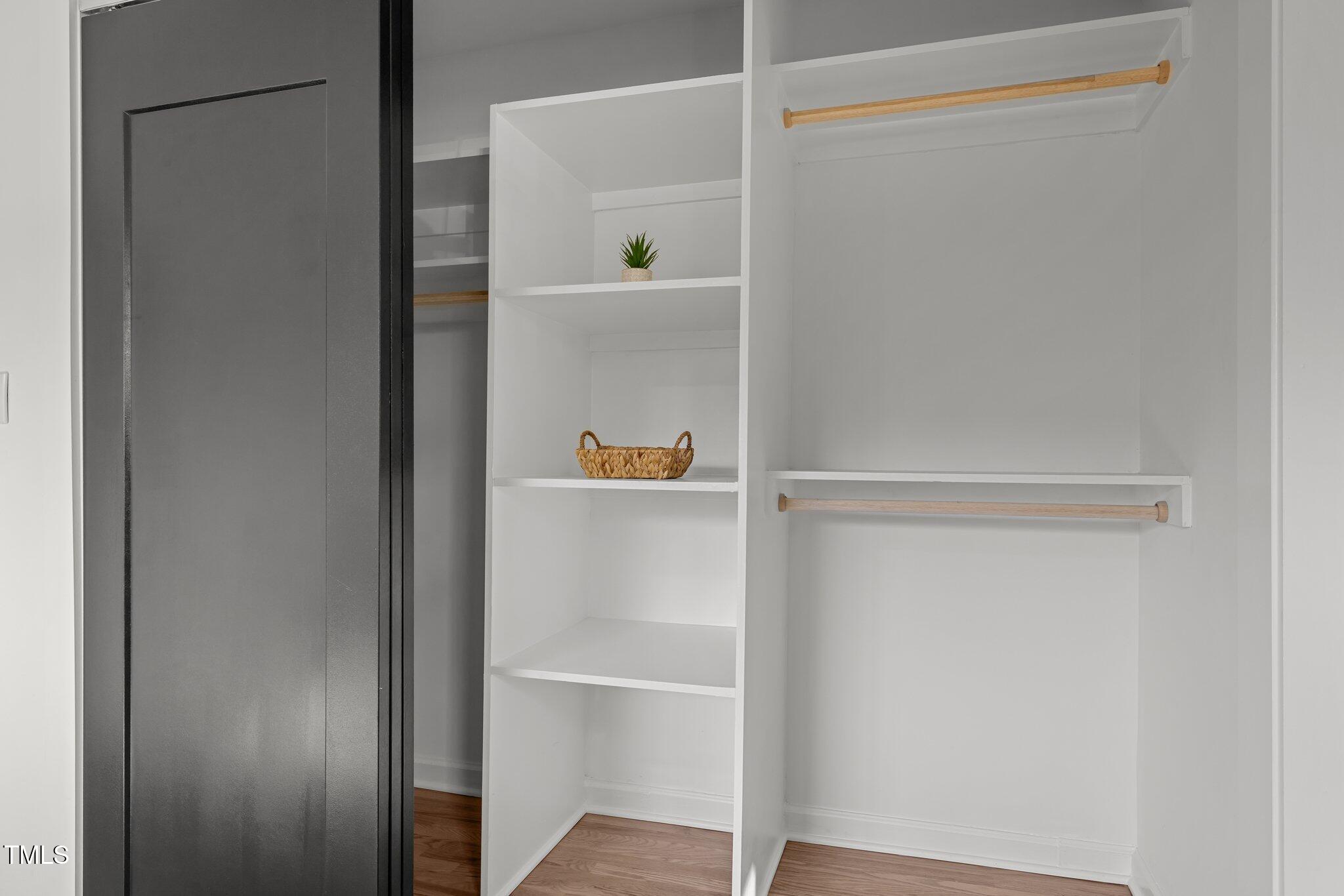 1805 Pritchard Place Durham, NC 27707 - Photo 28 of 46 a close view of closet with wooden floor