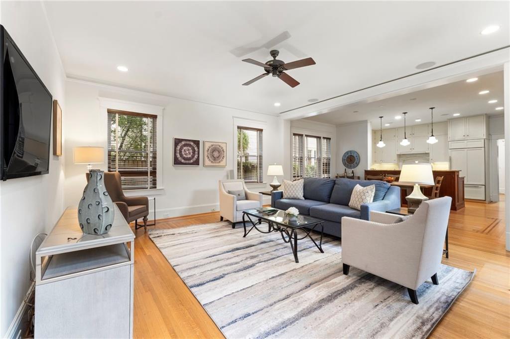 121 17th Street Northeast Atlanta, GA 30309 - Photo 20 of 53 a living room with furniture and a flat screen tv