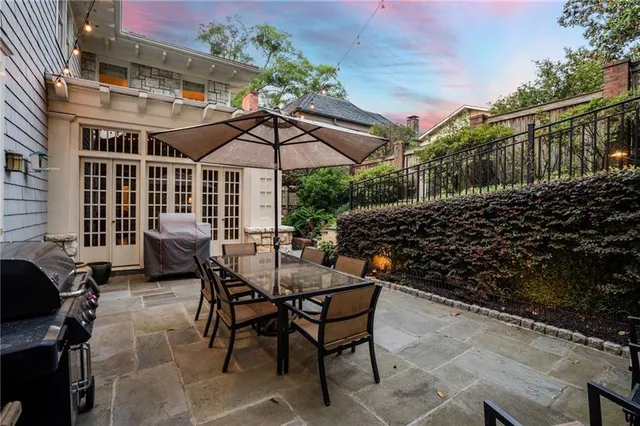 a view of a pathway of a garden