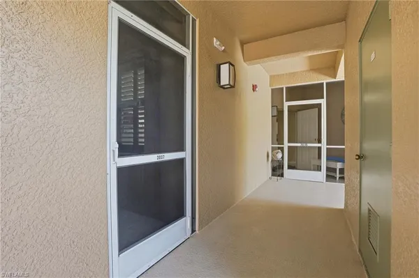 a view of small space with racks on the wall