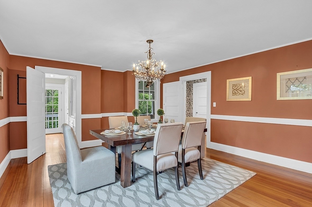 24 Sandy Pond Road Lincoln, MA 01773 - Photo 13 of 42 a view of a dining room with furniture window and wooden floor