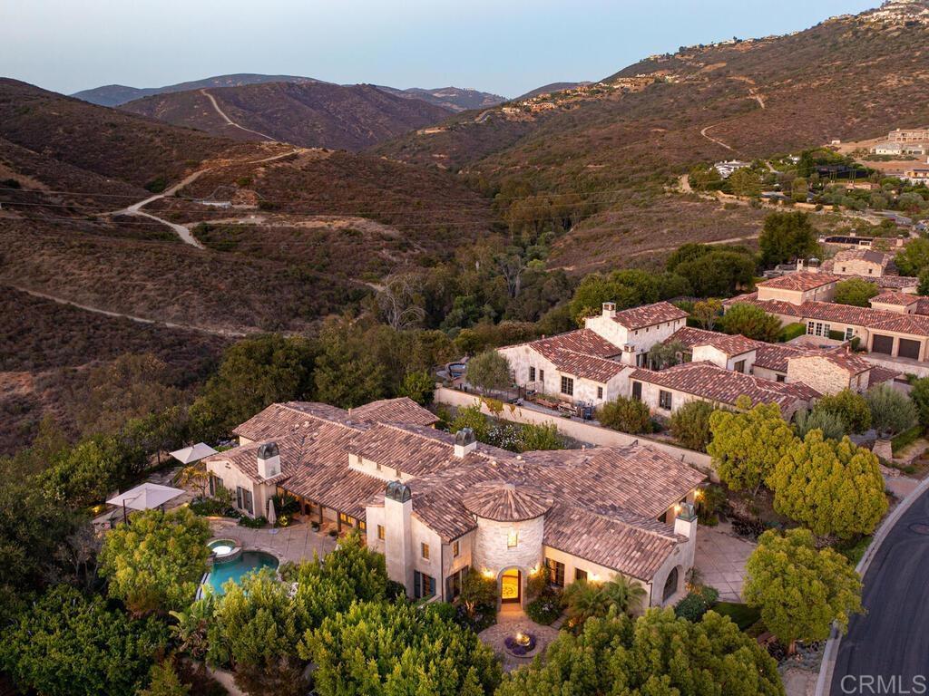 4272 Via Ravello Rancho Santa Fe, CA 92091 - Photo 33 of 38 an aerial view of house with yard