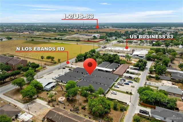 an aerial view of a city