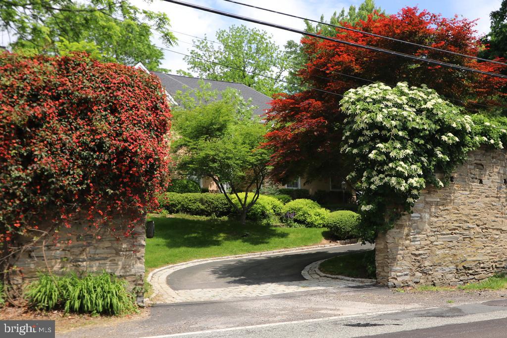 618 Newtown Road Villanova, PA 19085 - Photo 58 of 62 amazing stone entry to drive