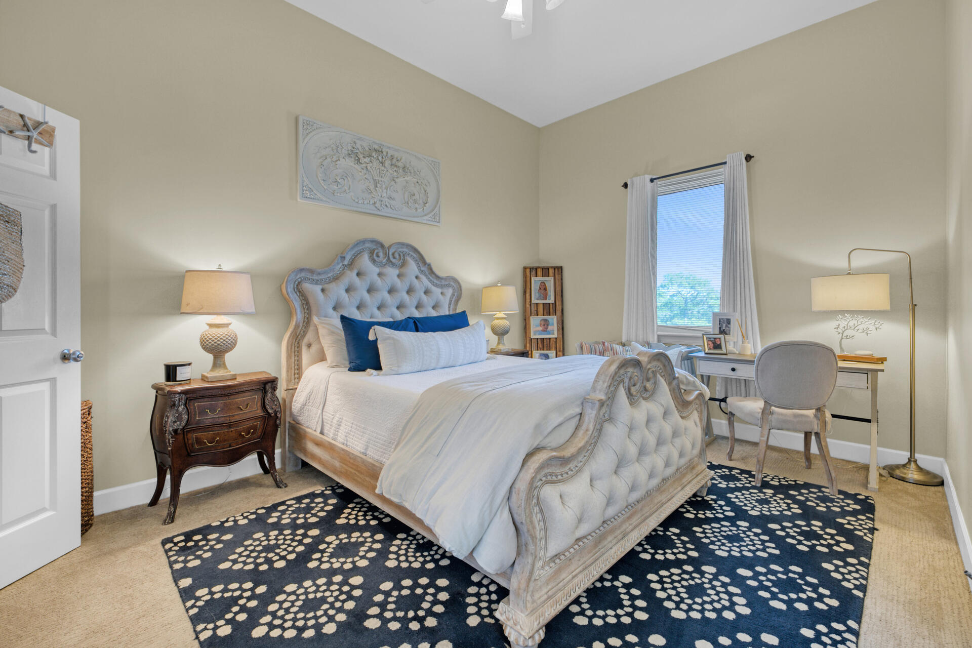231 Somerset Bridge Road, Unit 1406 Santa Rosa Beach, FL 32459 - Photo 7 of 16 a bedroom with a bed and wooden floor