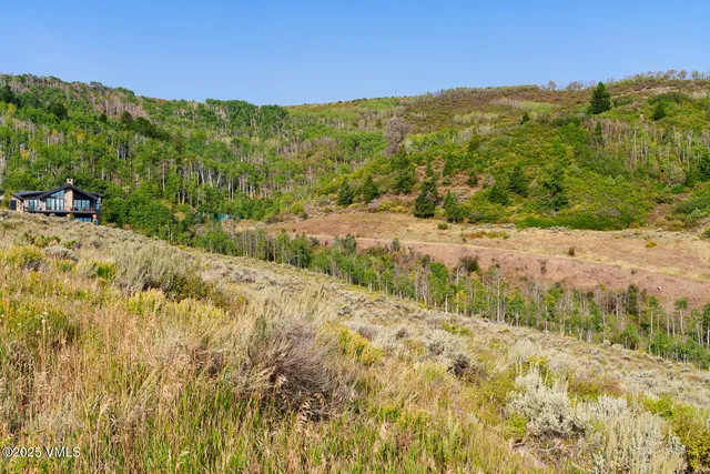 a view of a lake and green valley