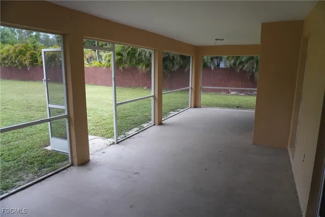 a view of a yard with porch