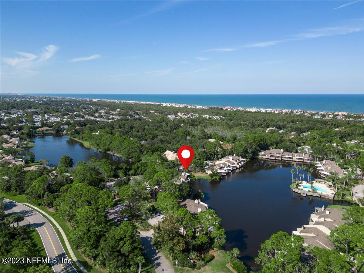 75 Fishermans Cove Road Ponte Vedra Beach, FL 32082 - Photo 40 of 47 an aerial view of house with yard and ocean view