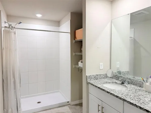 a house view with a garden space