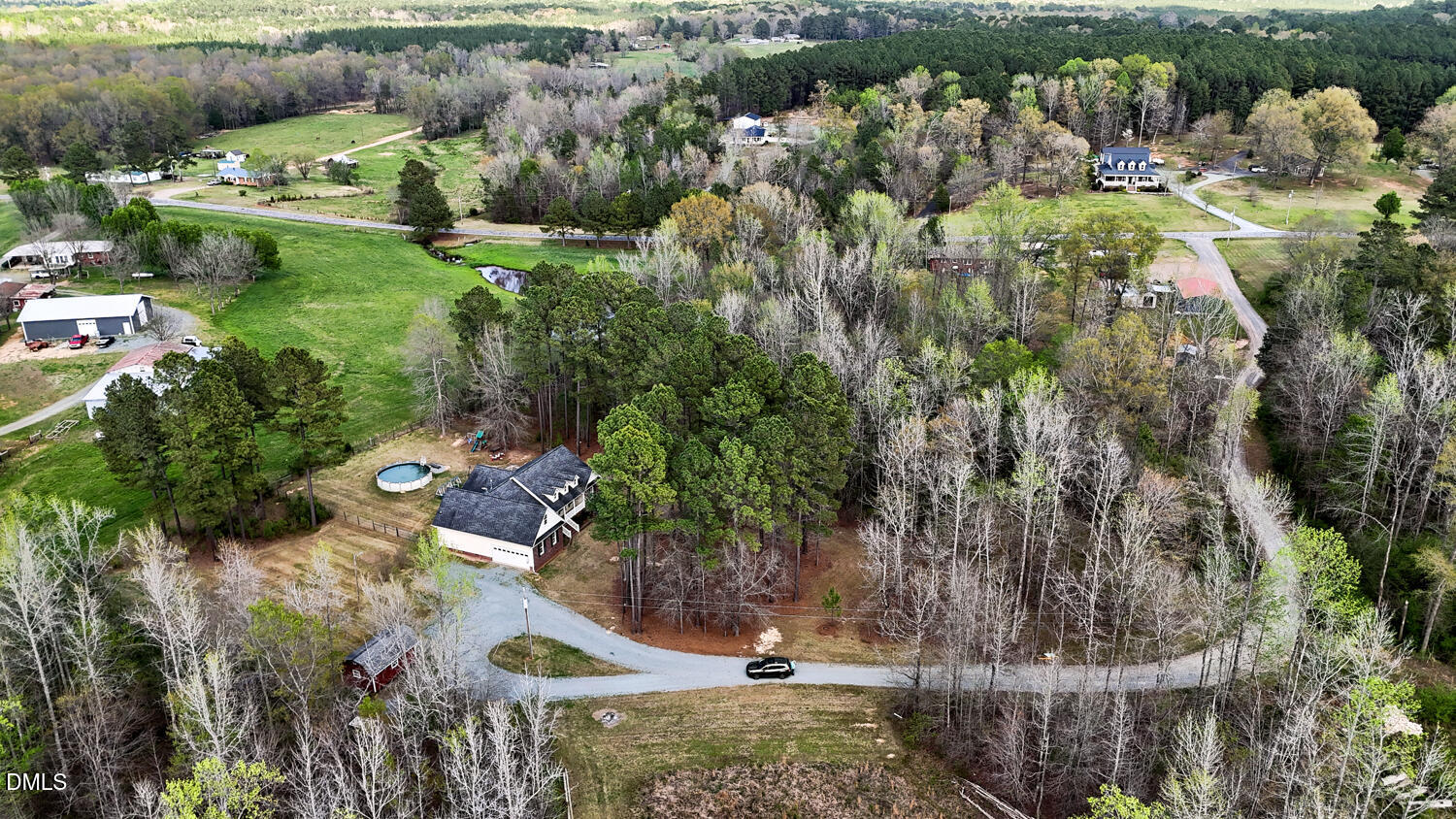 2890 Rosser Road Bear Creek, NC 27207 - Photo 2 of 6 an aerial view of residential house with outdoor space