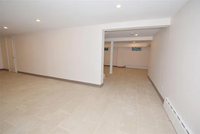 an empty room with closet