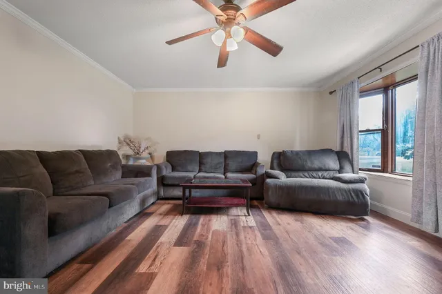 a living room with furniture and a couch