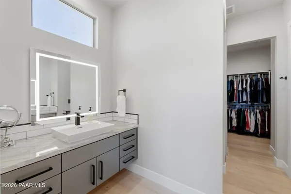 a bathroom with a shower curtain