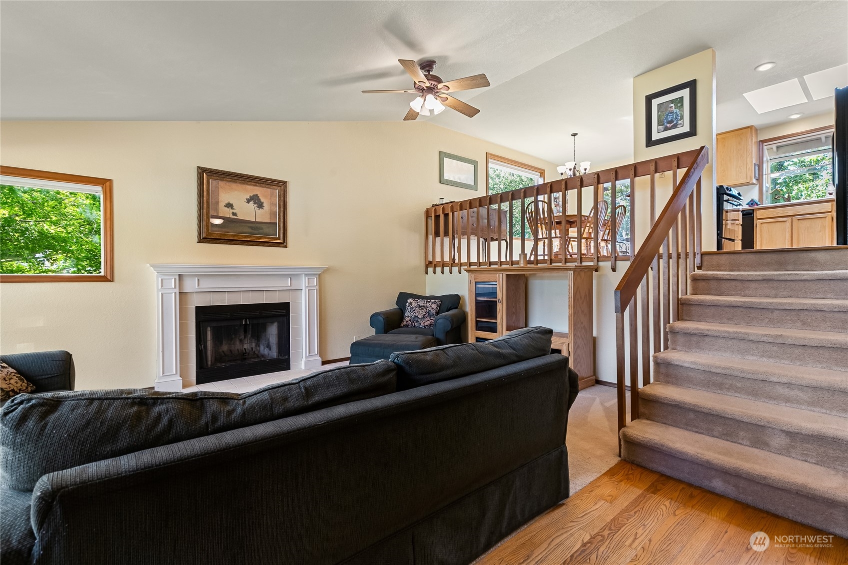 1388 Welling Road Bellingham, WA 98226 - Photo 5 of 40 a living room with furniture and a fireplace