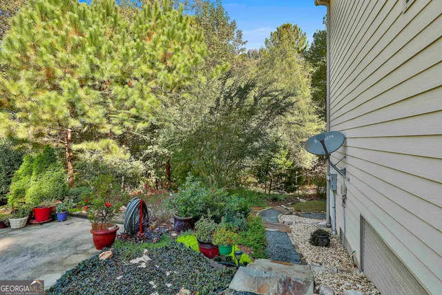 a view of yard with outdoor seating