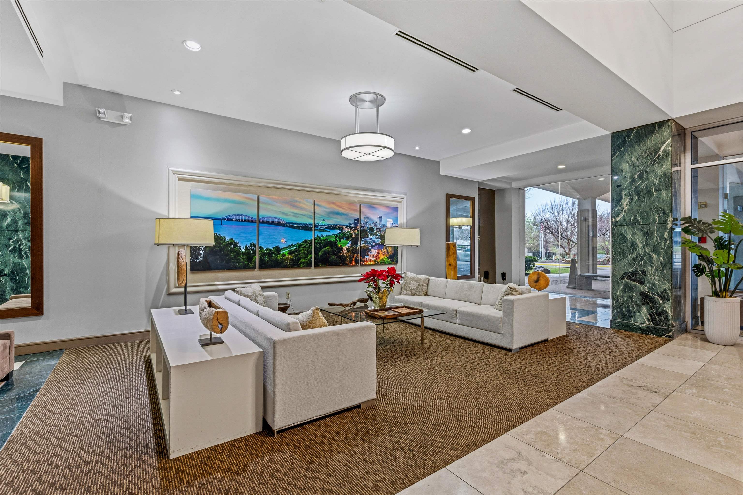 655 Riverside Drive, Unit 1208 Memphis, TN 38103 - Photo 6 of 29 Living room featuring recessed lighting